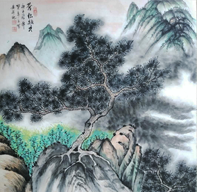 张建华作品5《苍松竞秀》