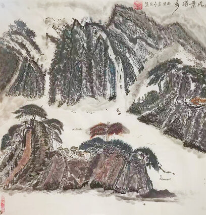 李盛平作品10《风景独秀》