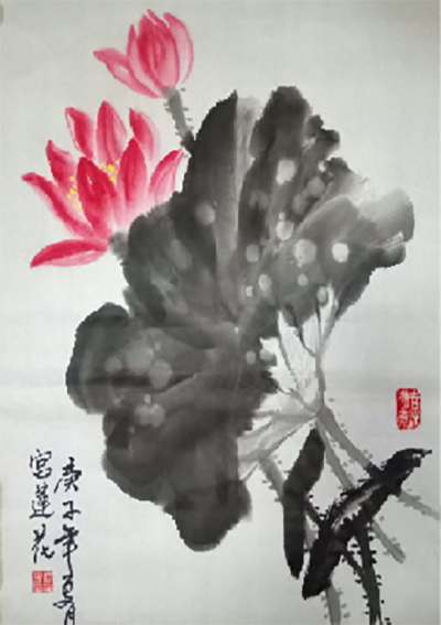 宫连花作品7《墨荷》