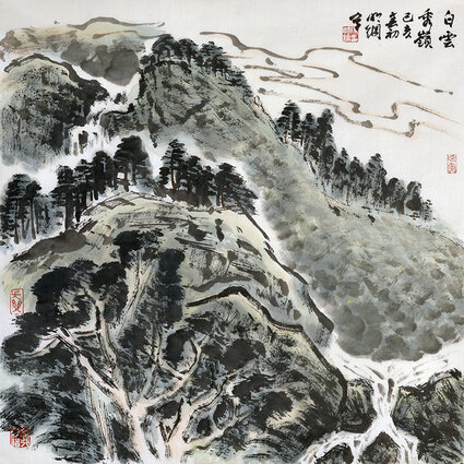 陈明纲作品《白云秀岭》