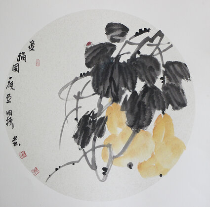 张国栋作品6《双福图》纸本