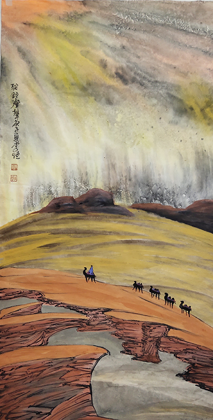 李恒作品6《驼铃声声》