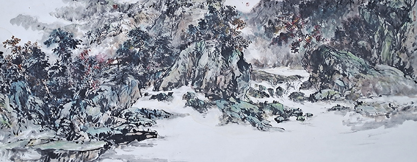 边爱龙作品《空山新雨后》
