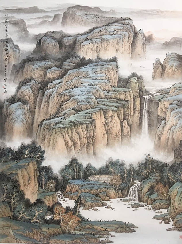 王依民作品5《晓岚含紫气》