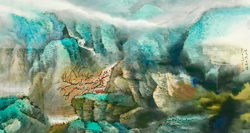 邵志翔作品10《山光悦鸟性，潭影空人心》