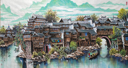 陈永健作品10《春色醉沱江》