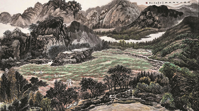 时平太作品1《贺兰山下枸杞红》120X219cm