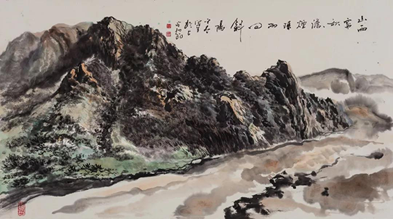 时平太作品3《山雨穷秋》46X69cm