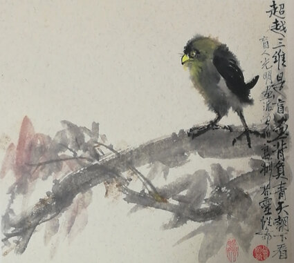 曾柏良作品《盲画鸟的眼里是食物，盲画是格局》