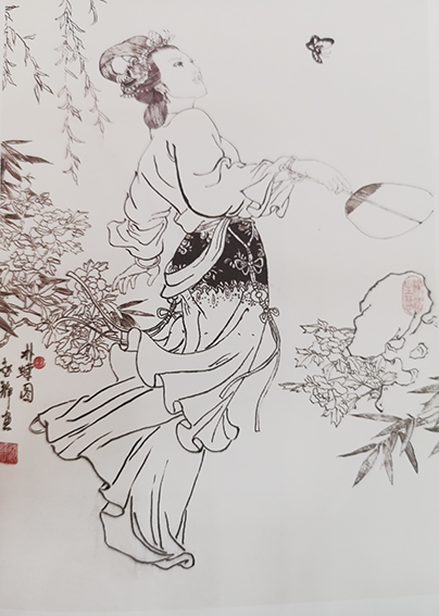 赵静作品6《扑蝶图》