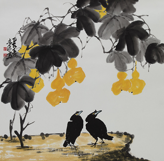 李沫作品《福禄图》