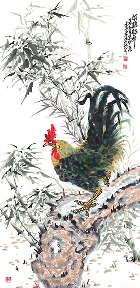 李沫作品《闻鸡起舞》