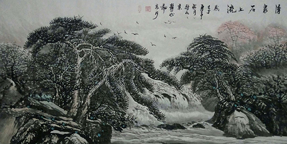 刘京河国画作品5