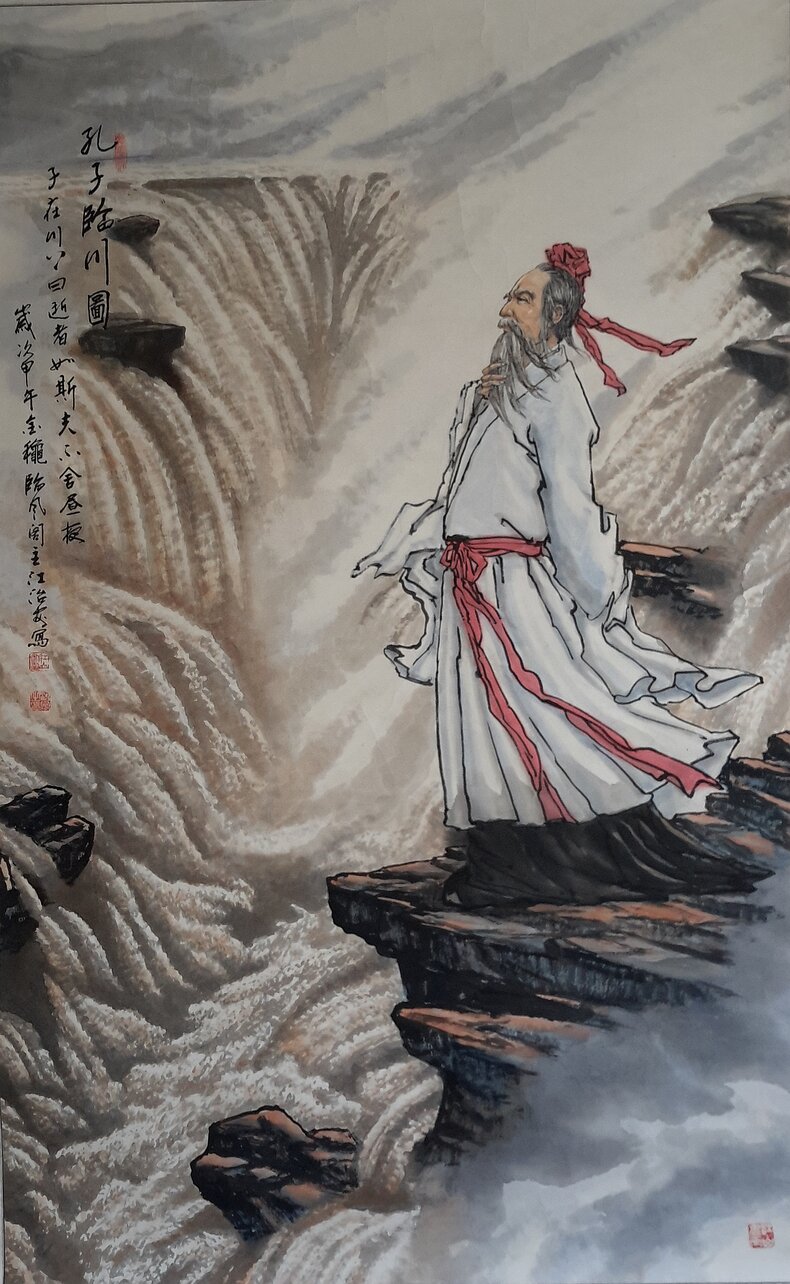 江治安作品《孔子临川图》
