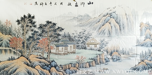 蒋文科作品《山乡春韵》