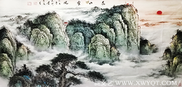 蒋文科作品《泰山雄风》
