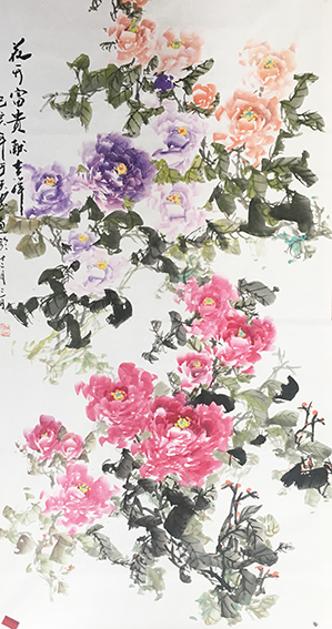 于天忠作品14《花开富贵献吉祥》