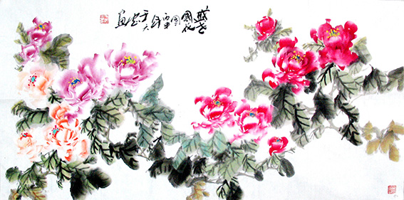 于天忠作品3《盛世国花图》