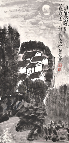 张地君作品7《山寨晓月》