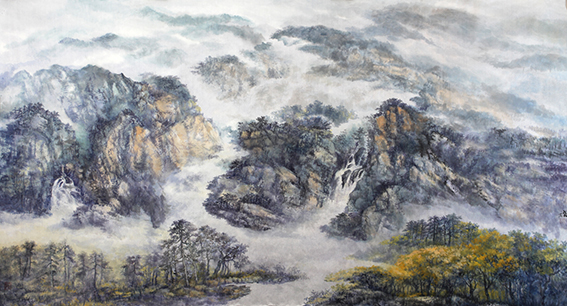 盛絜作品15《望山》(165X94)