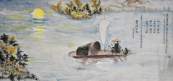 倪宪振作品7《赏诗作画》