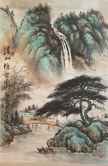 李守强作品《溪山访友图》