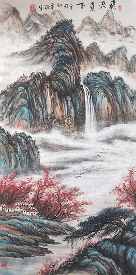 李守强作品《飞流直下》