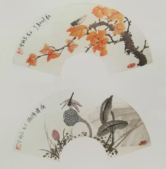 李宗轲作品《红叶知了》《荷塘情趣》