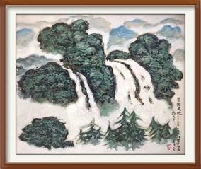 吴建堂作品《翠醉天地》吴建堂先生独创（发明）的捻条油画
