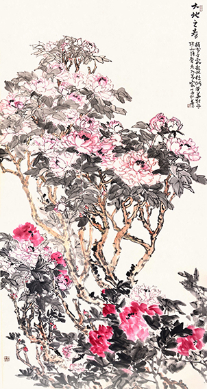 张书鸾作品《大地之春》（248X129厘米）2017