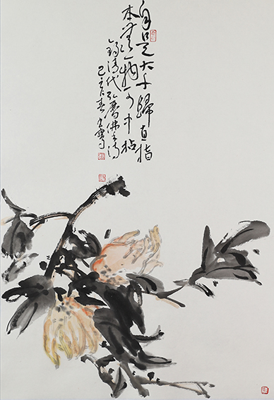张书鸾作品《自是大千归直指》。作品规格：68×46厘米，纸本水墨。创作时间：2019年。