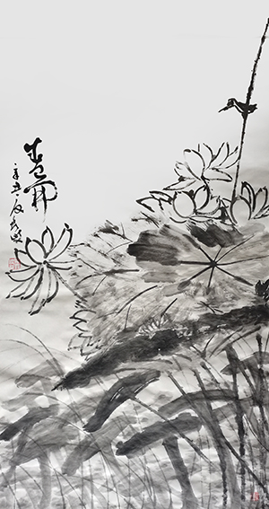 梁鑫岐作品10《盛开》69x137cm
