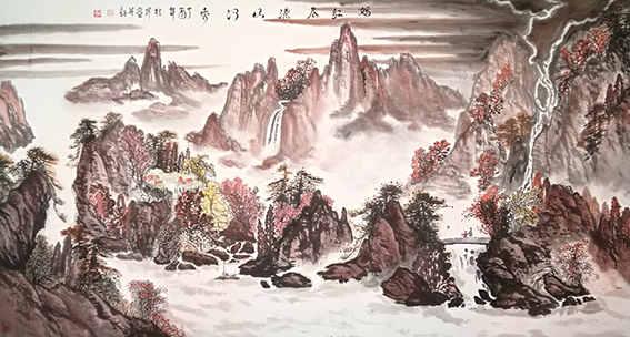 白桂芹作品8《嫣红尽染山河秀》