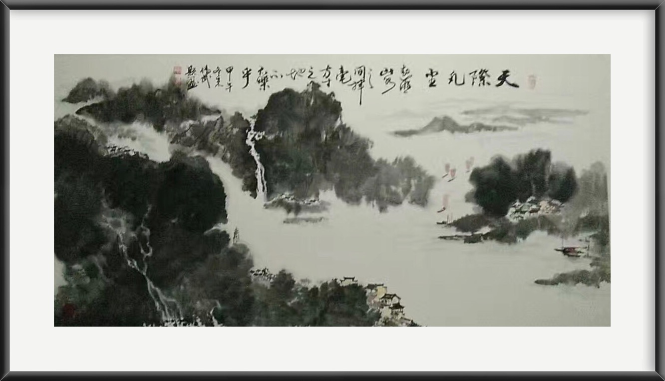 张传武作品《天际凡尘》138x68cm