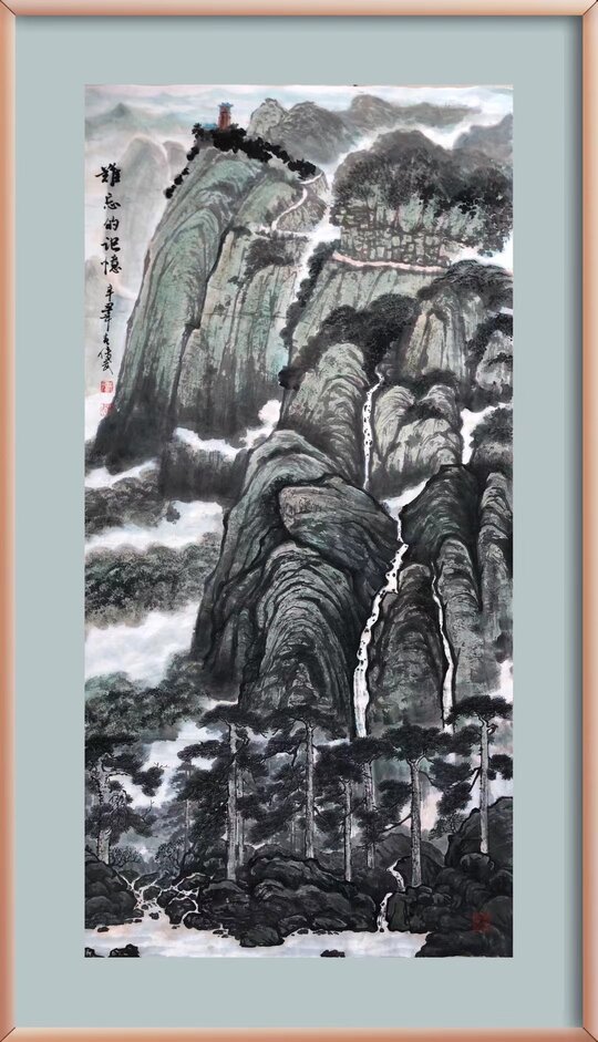张传武作品《难忘的记忆》138x68cm