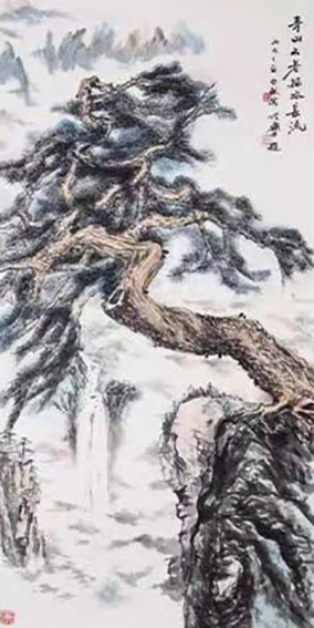 田盛作品14《青山不老绿水长流》