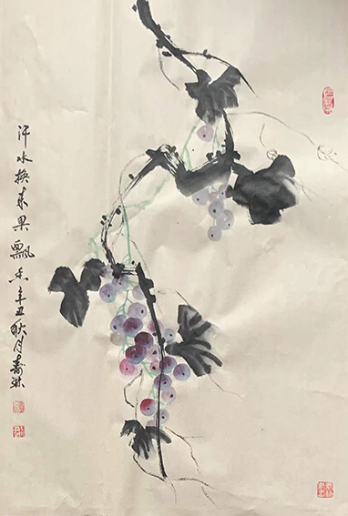 刘寿林作品2《汗水换来果飘香》