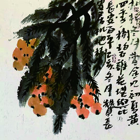 小满看咱家的＂金蛋（枇杷别名金蛋）”黄，再发曾经的写诗作画《赞枇杷》枇杷冬月蕾，金蛋初夏黄，四时一树碧，谁花堪与比。