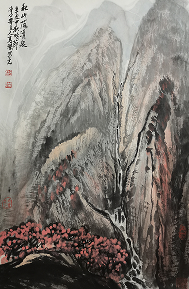 高杰作品1《秋山落清泉》