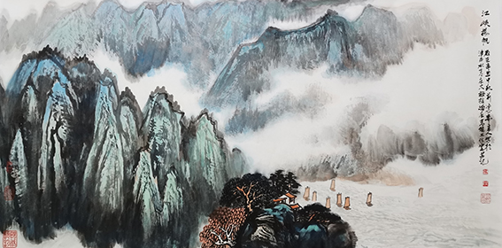 高杰作品8《江峡扬帆》