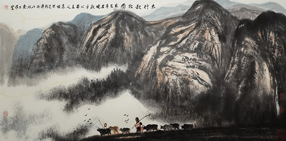 高杰作品9《太行秋牧图》