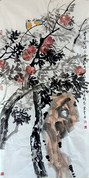 程敬生作品《金风笑语》