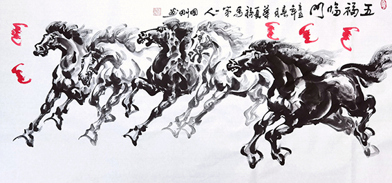 潘国刚作品5《五福临门》