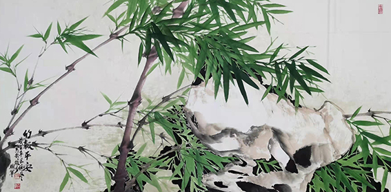 宫树军作品14《竹报平安》