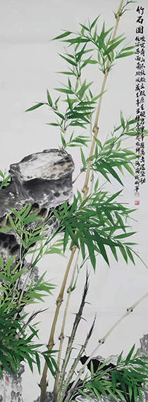 宫树军作品1《竹石图》