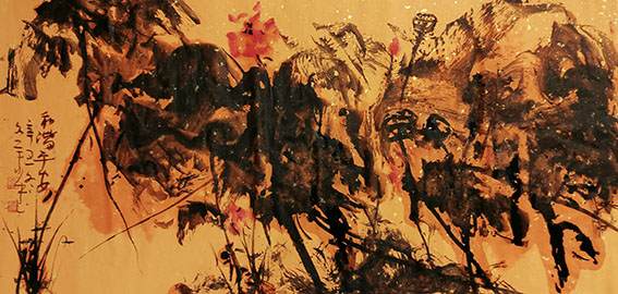 肖文华作品14《和谐平安》68cmX136cm