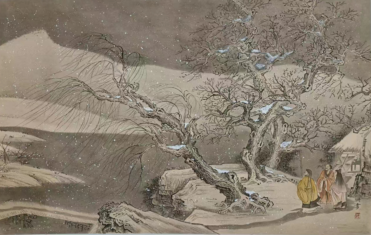 赏雪图40×60