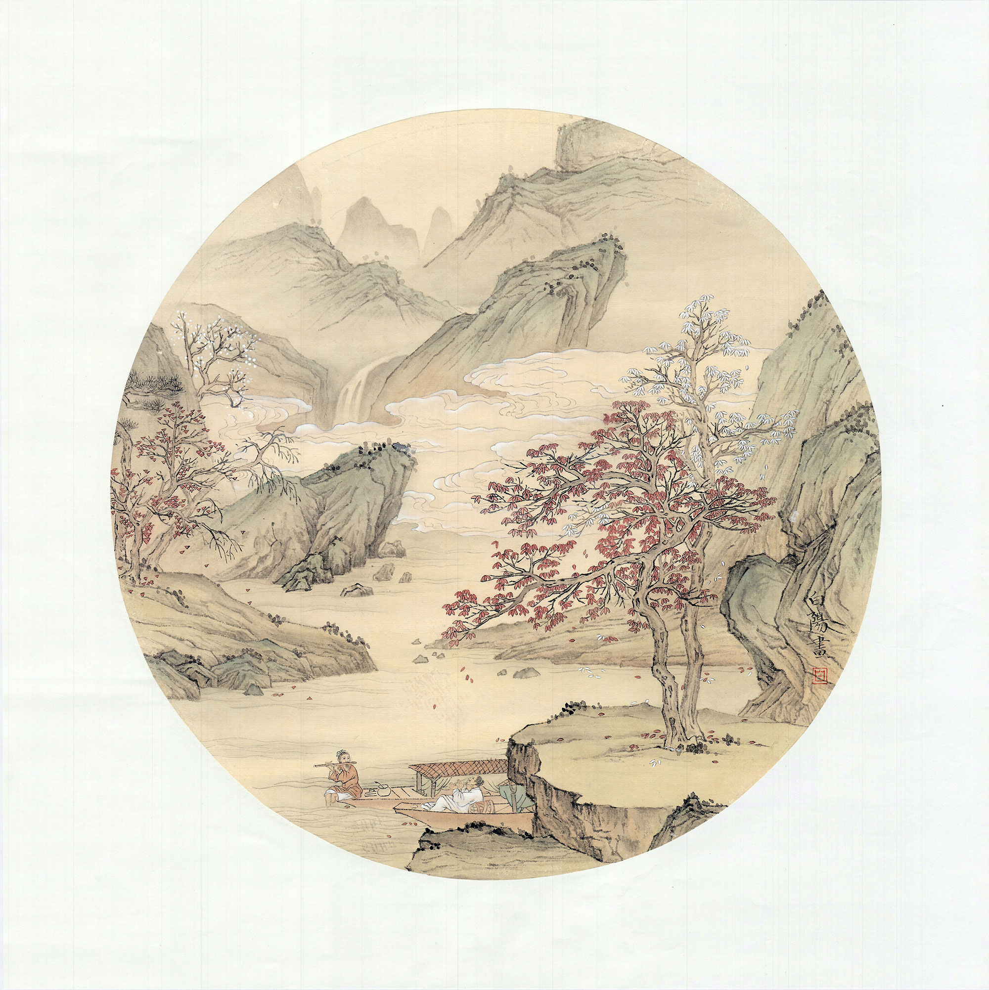 闲云潭影日悠悠40×40