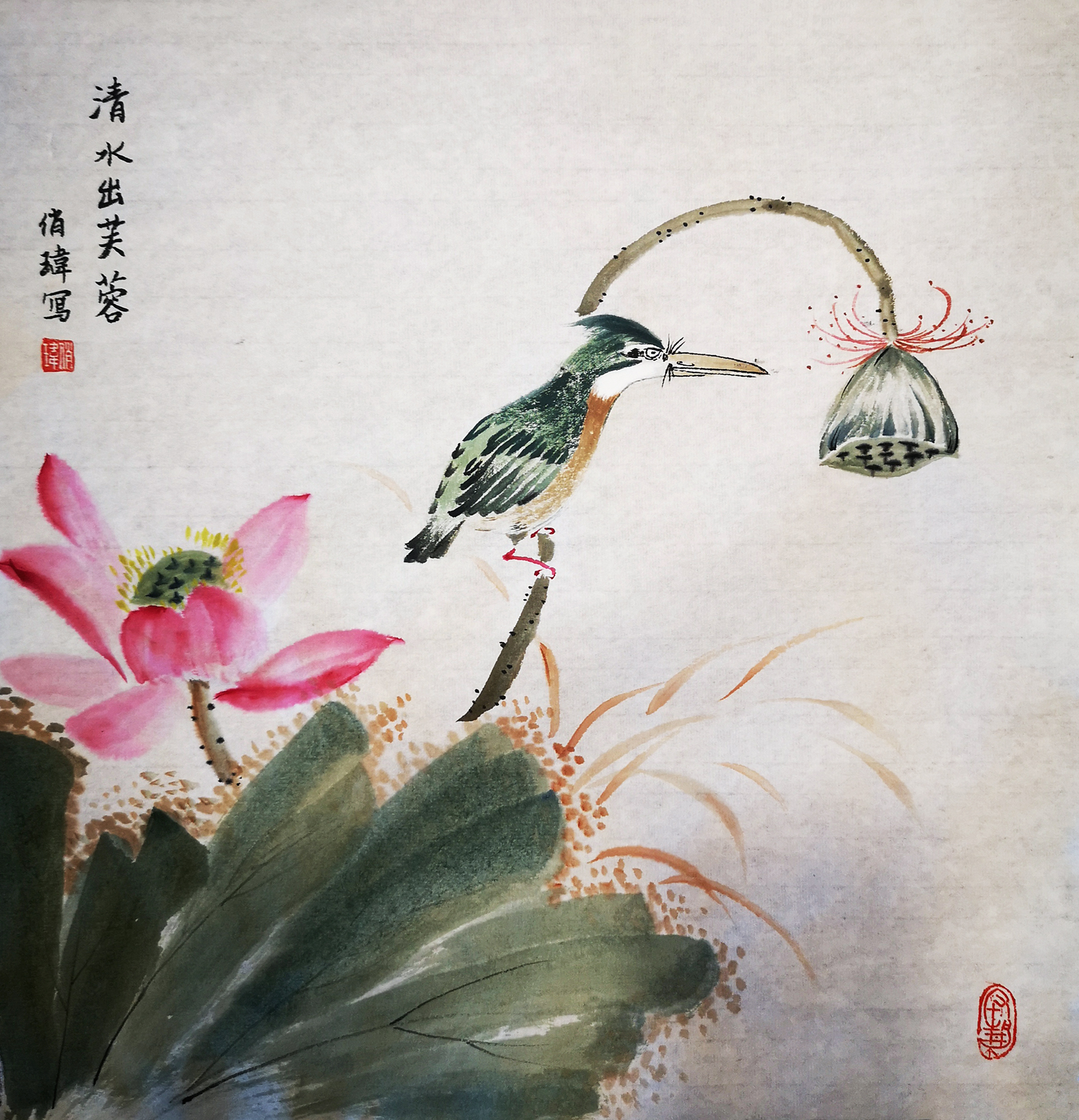 周俏玮作品6《清水出芙蓉》