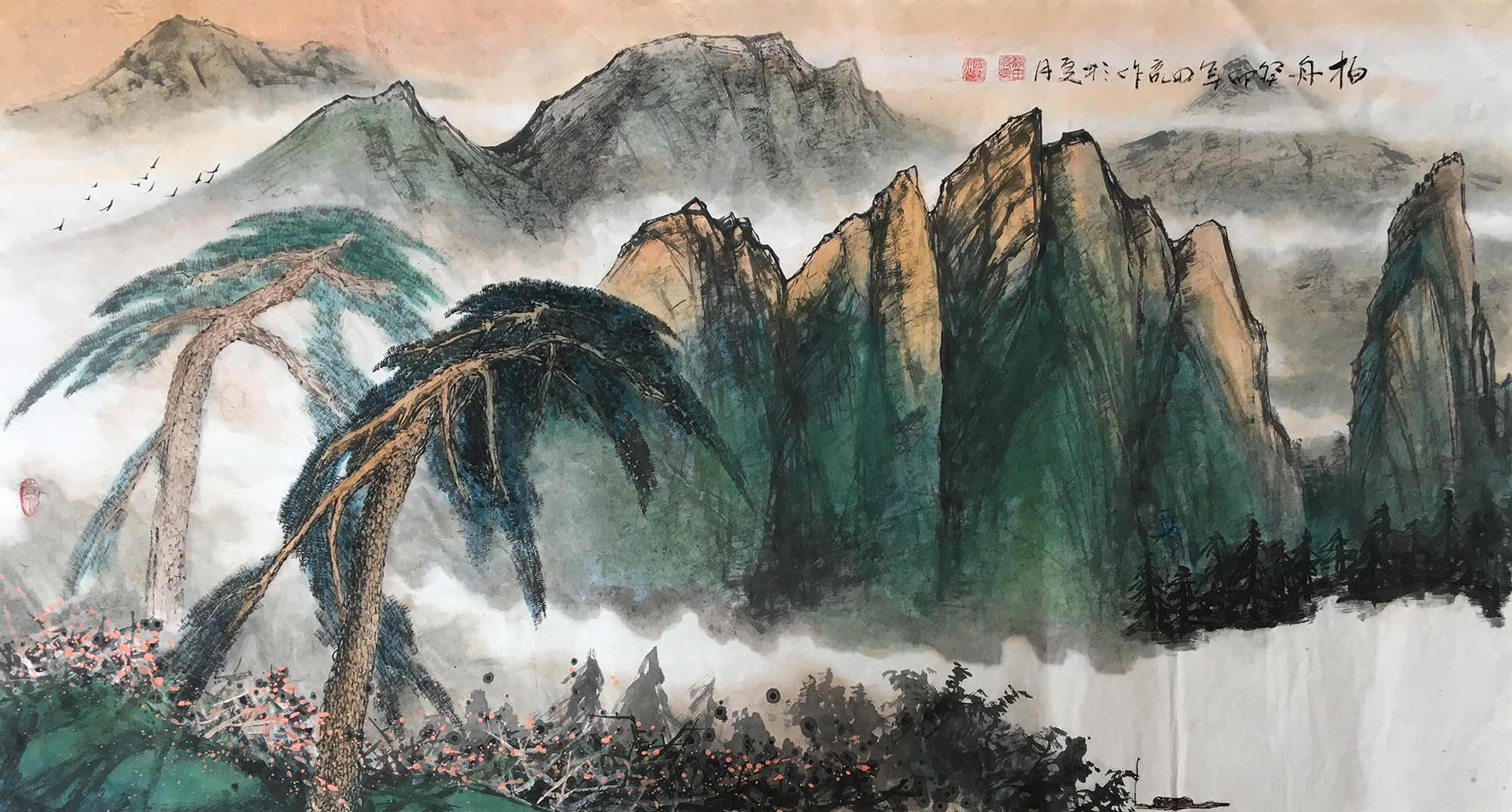 赖由亮作品1《柏舟》180cmX97cm